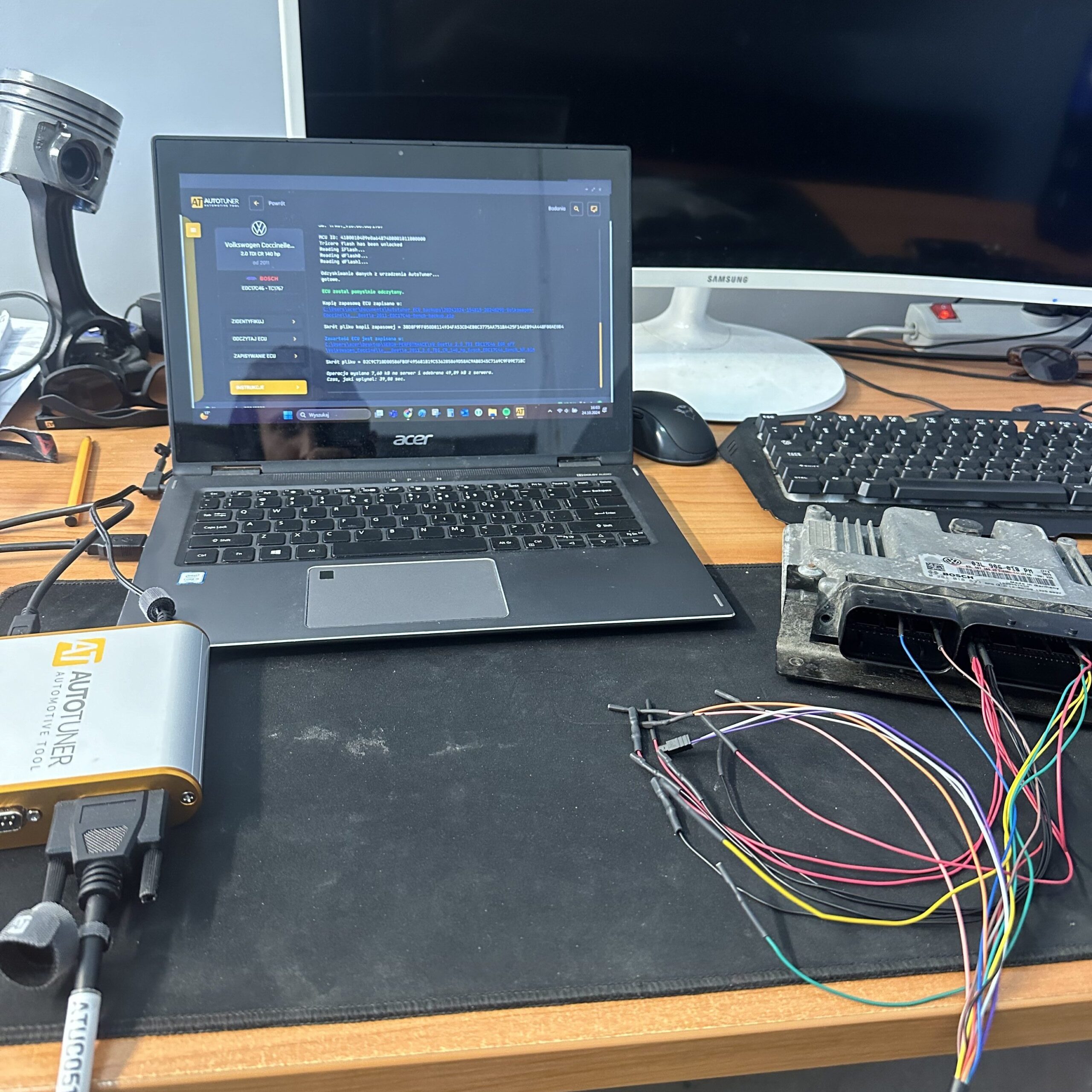 Programowanie ECU EDC17C46 – usuwanie EGR Volkswagen Beetle 2.0 TDI | Sebon Performance Rzeszów Sterownik EDC17C46 Volkswagena Beetle podczas wgrywania mapy bez EGR | Sebon Performance Rzeszów