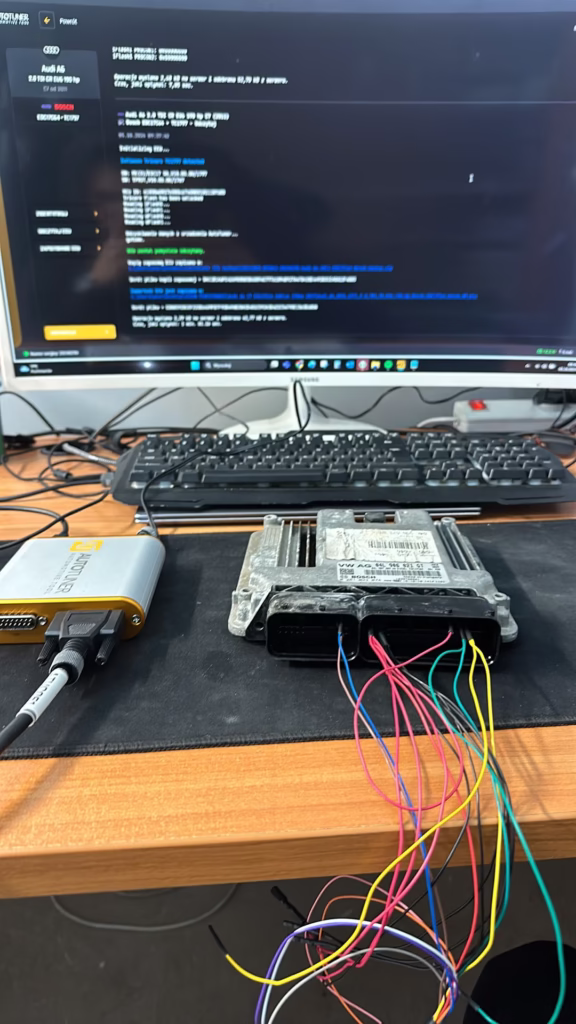 Wgrywanie zmodyfikowanego pliku do ECU Audi A6 C7