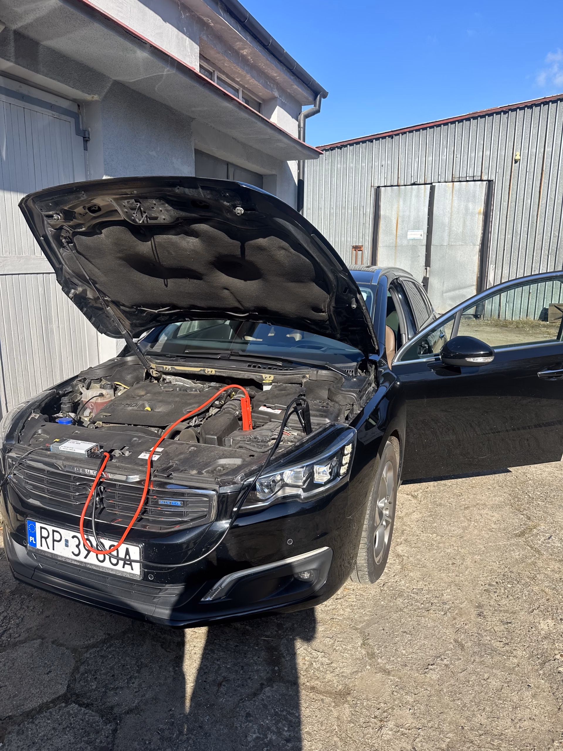 Peugeot 508 na placu serwisowym - usuwanie AdBlue po błędzie UREA